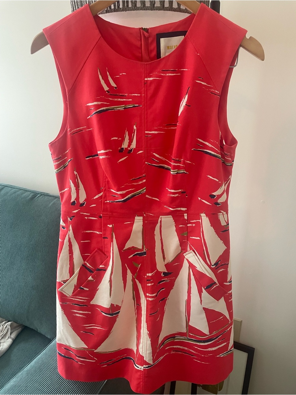 Maeve Red Sailboat Print  Dress
